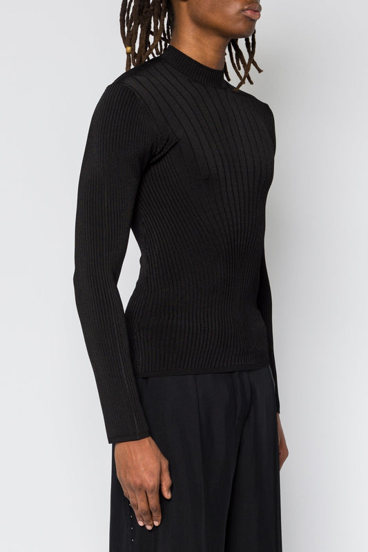 Mugler Engineered Rib Pullover SS25 side