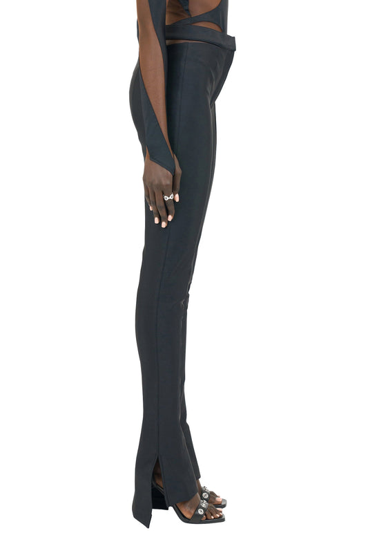 Mugler Bonded Eco Lycra Flared Pant side