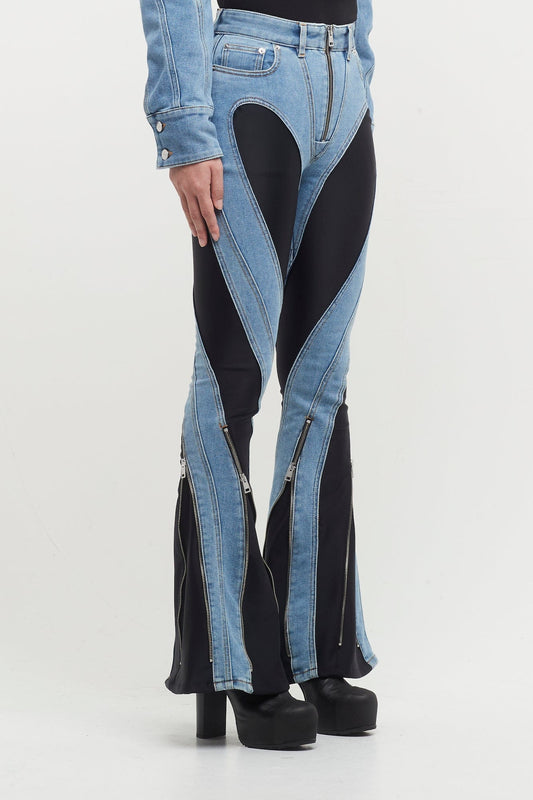 Mugler Denim Stretch Pants side