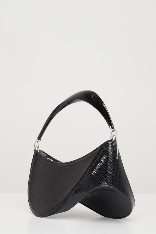 Mugler Spiral Snake Embossed Bag side