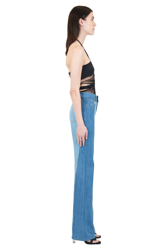 Nensi Dojaka Contrast Slim Denim Trousers side