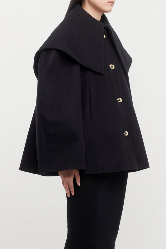 Nina Ricci Cocoon Wool Blend Coat side
