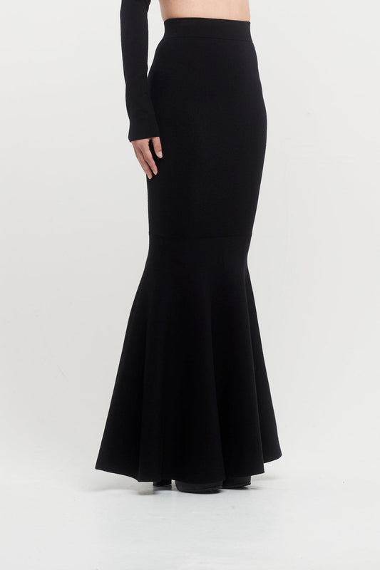 Nina Ricci Wool Blend Mermaid Long Skirt side