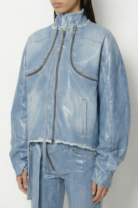 Ottolinger Glazed Denim Zip Jacket side