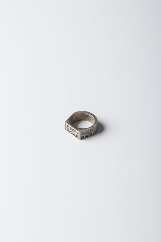 Parts of Four Sistema Ring Dirty Silver Diamond (Facet, Mega Pavé, 9mm, DA+DIA) side