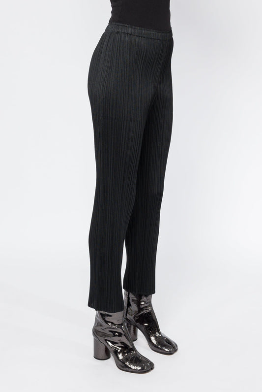 Pleats Please Issey Miyake Basics Tapered Trouser in Black side