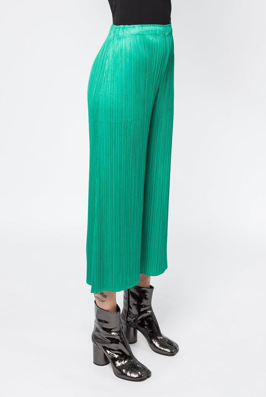 Pleats Please Issey Miyake MC November 2024 Trousers in Bright Green side