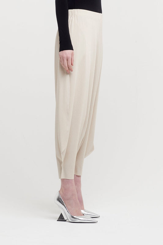 Pleats Please Issey Miyake A-POC Bottoms in Greige side