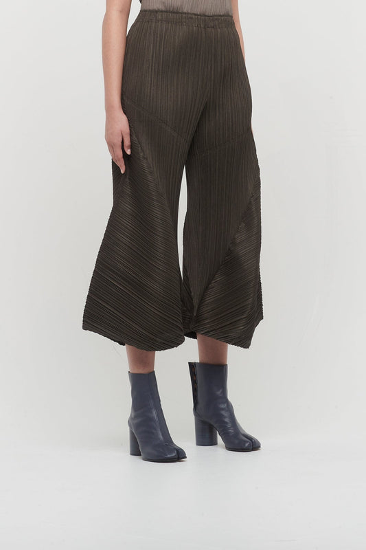 Pleats Please Issey Miyake Thicker Bottoms 2 in Khaki side