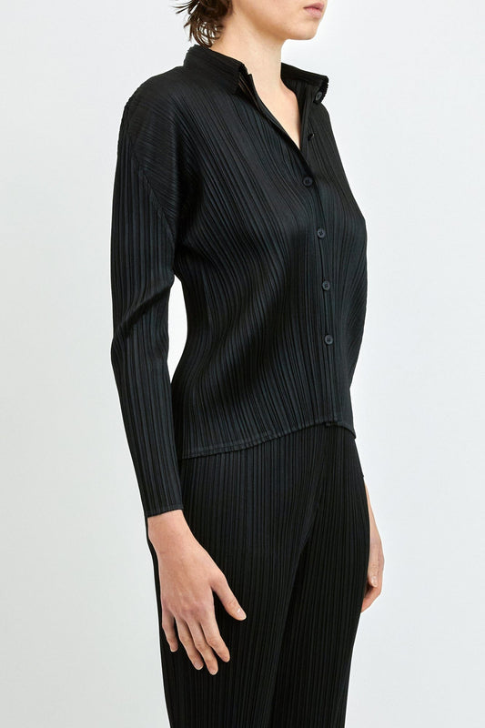 Pleats Please Issey Miyake Basics Shirts in Black side