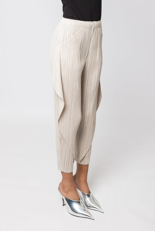 Pleats Please Issey Miyake Thicker Bottoms 1 in Light Beige side