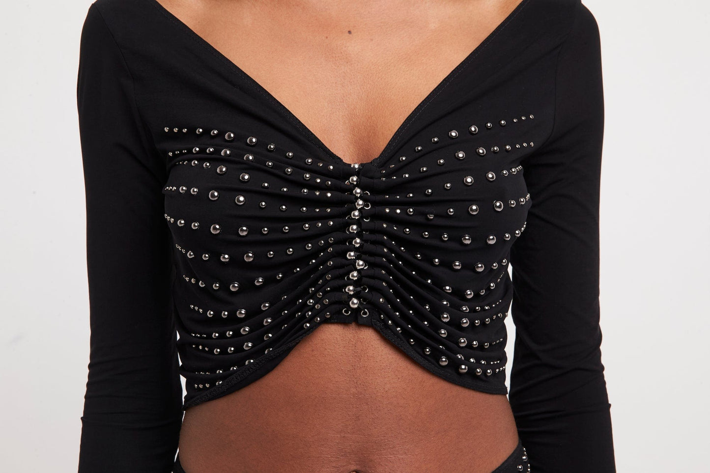 Rabanne Studded Crop Top detail