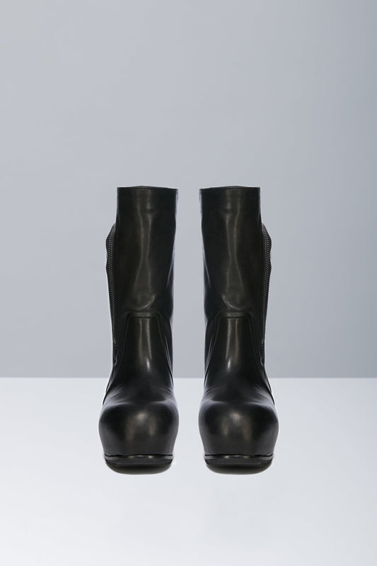 Rick Owens Bauhaus Ballast Pull On in Black Oiled Calf SS25 front