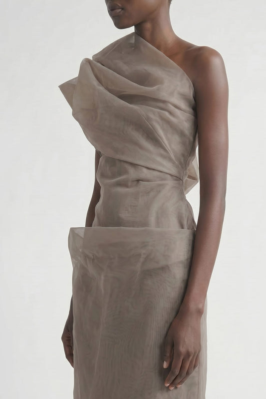 Rick Owens Claudia Bustier Top in Dust side