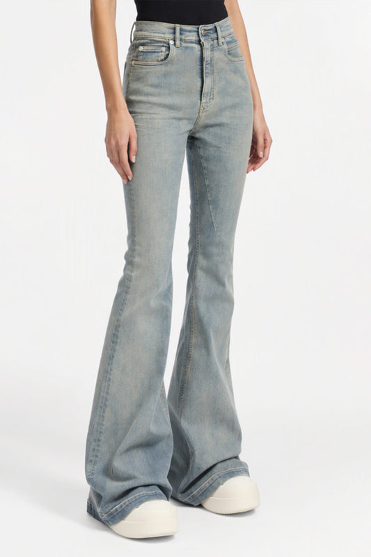 Rick Owens DRKSHDW Bolan Bootcut in Mineral side