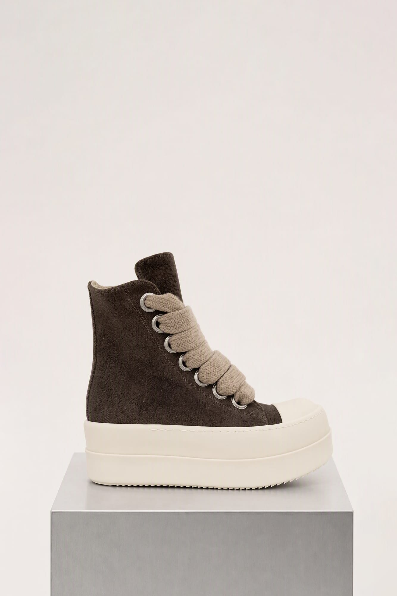 Rick Owens DRKSHDW Bumper Jumbolace Sneaks in Dust/Milk/Milk