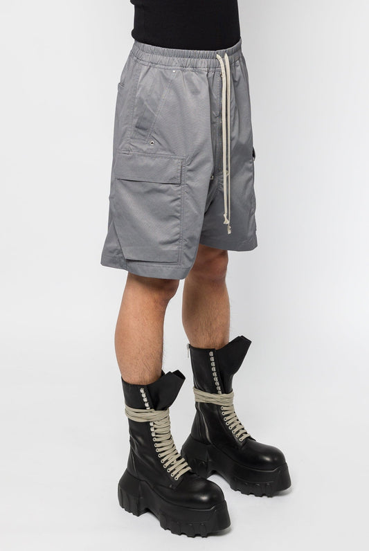 Rick Owens DRKSHDW Cargobela Shorts in Stone side