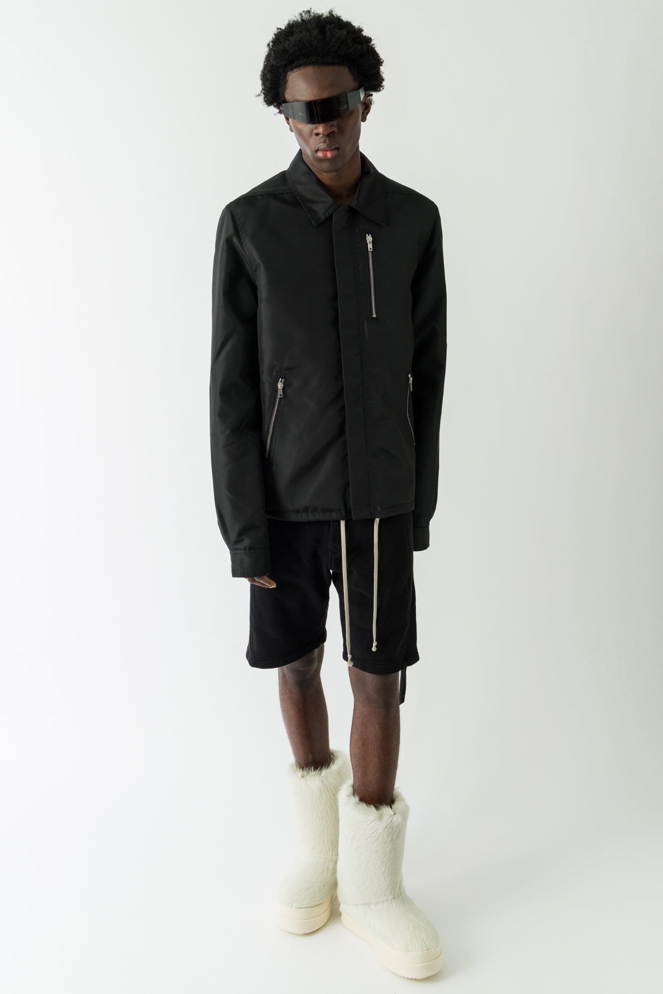 Rick Owens DRKSHDW Concealed Zipfront Jacket full look