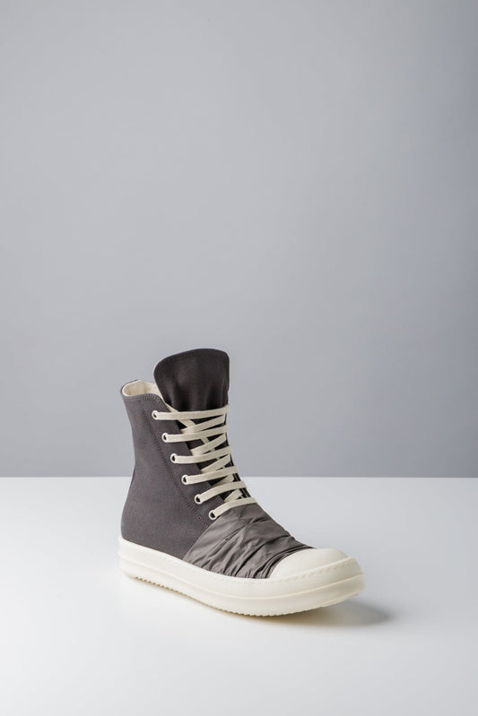 Rick Owens DRKSHDW Denim Hustler Sneaks in Dark Dust / Milk side