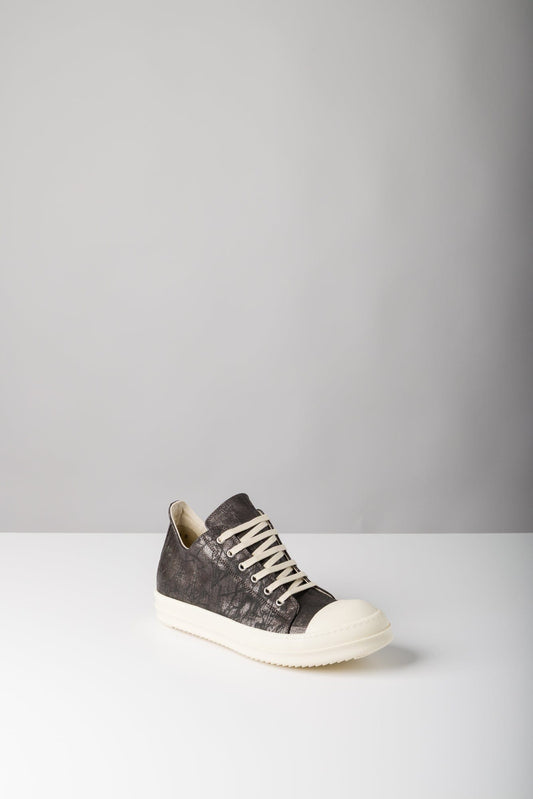 Rick Owens DRKSHDW Denim Low Sneaks in Bronze side