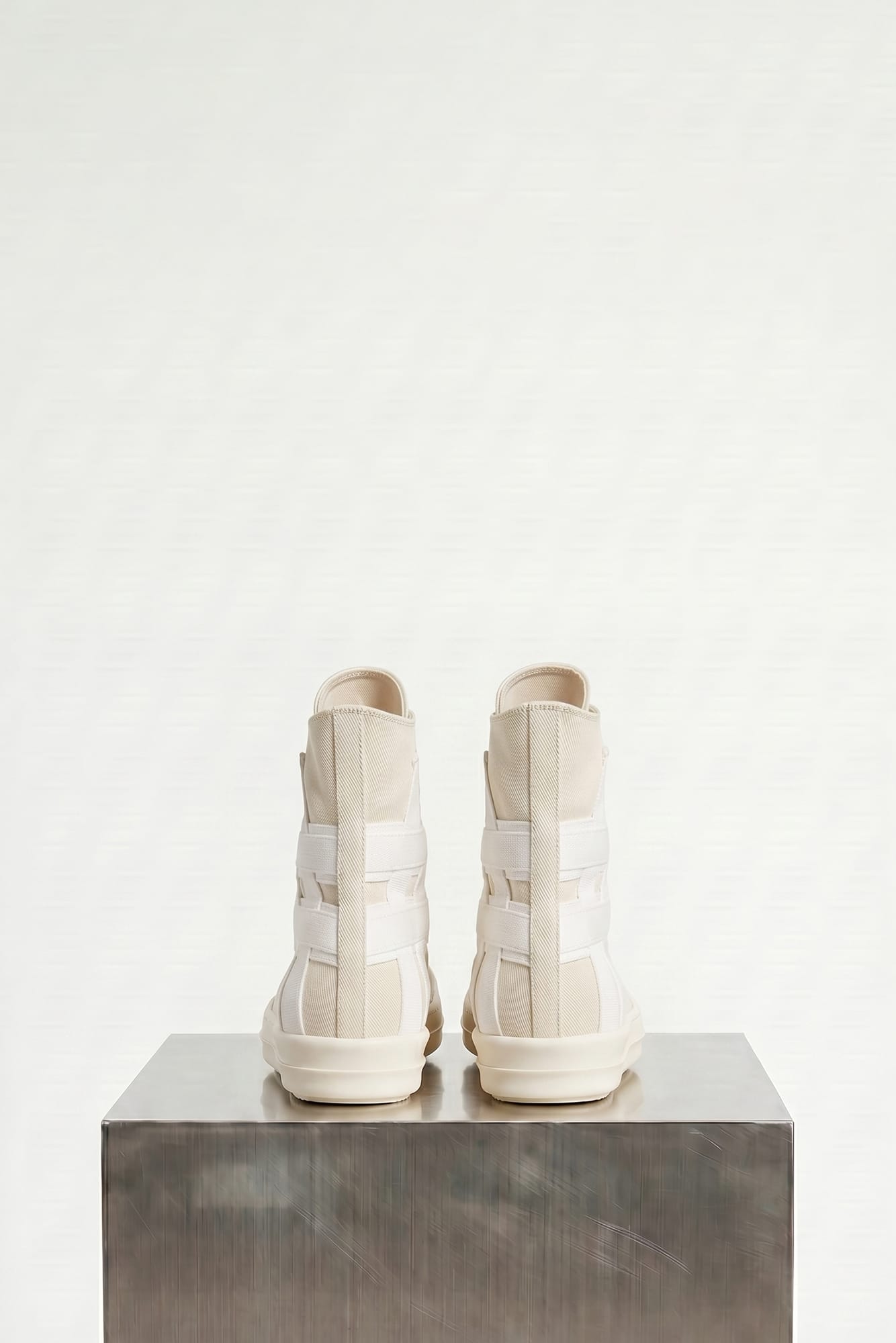 Rick Owens DRKSHDW Denim Sneaks in Milk back