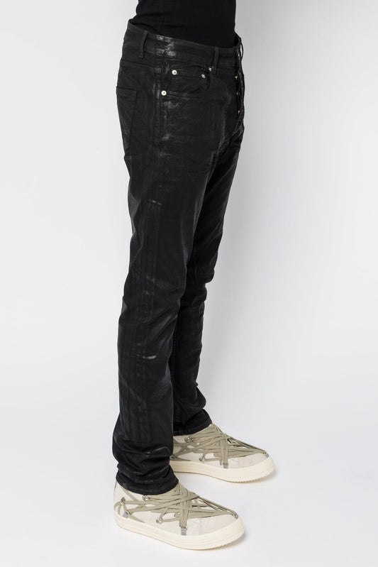 Rick Owens DRKSHDW Detroit Cut in Black Denim SS25 side