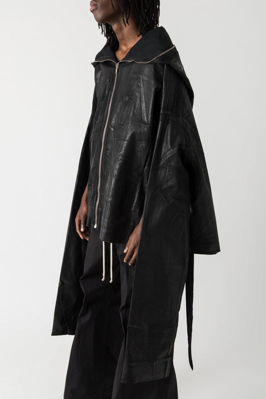 Rick Owens DRKSHDW Gimp Kaftan Jkt in Black SS25 side