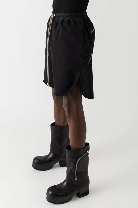 Rick Owens DRKSHDW Long Boxers Butt Zipp in Black SS25 side