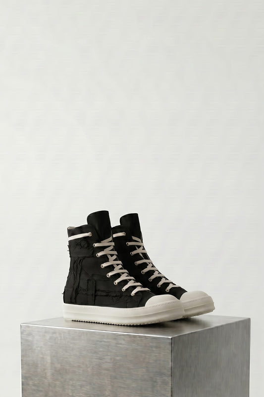 Rick Owens DRKSHDW M Denim Sneaks in Black side