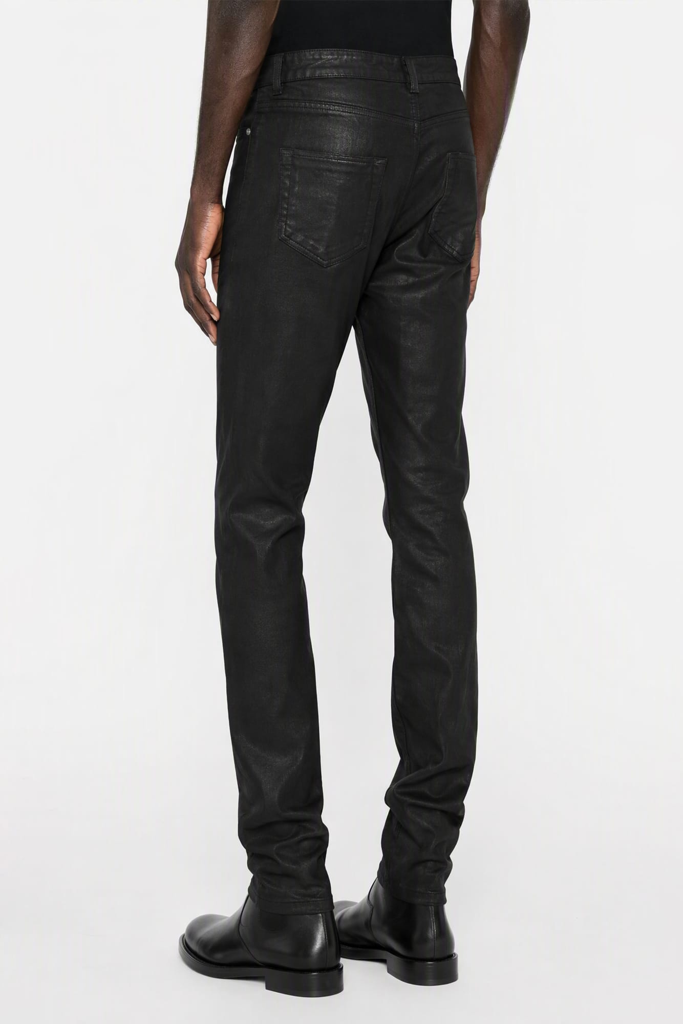 Rick Owens DRKSHDW Mens Detroit Cut Denim in Black Wax back