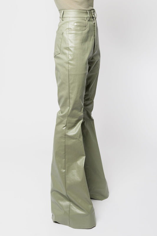 Rick Owens Denim Bolan Bootcut in Celadon SS25 side