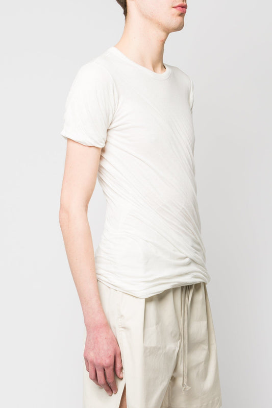 Rick Owens Double SS T in Milk SS25 side