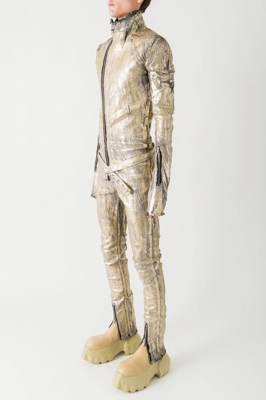 Rick Owens Gary Flightsuit in Gold SS25 side