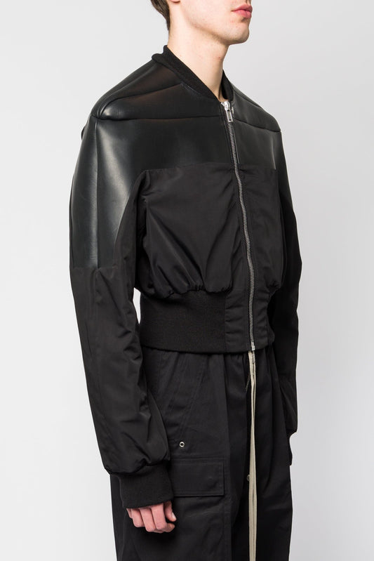 Rick Owens Girdered Bomber in Black SS25 side