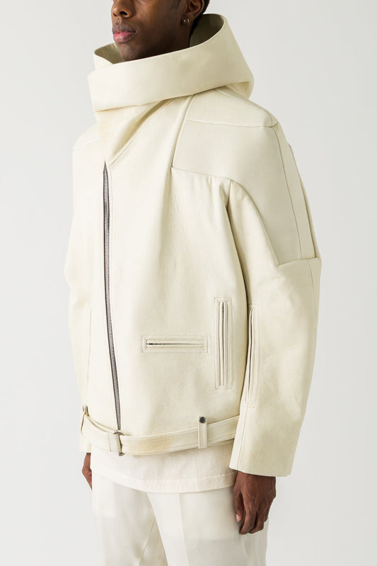 Rick Owens Hooded Stooges in Parchment SS25 side