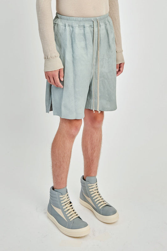 Rick Owens Leather Boxers in Pale Blue side