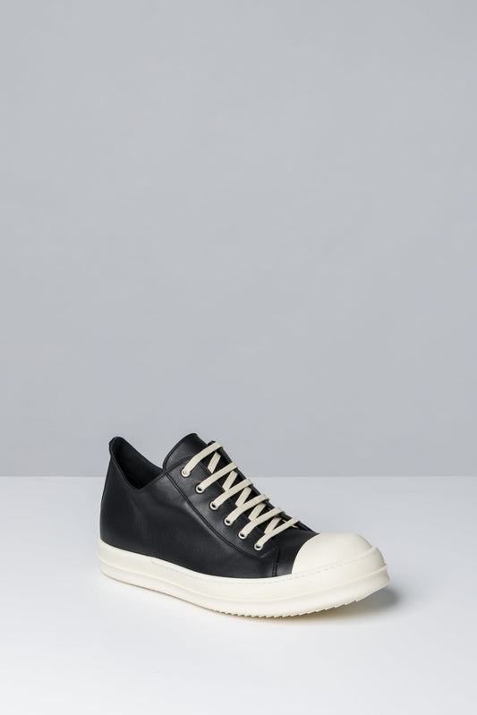 Rick Owens Low Sneaks in Black SS25 side