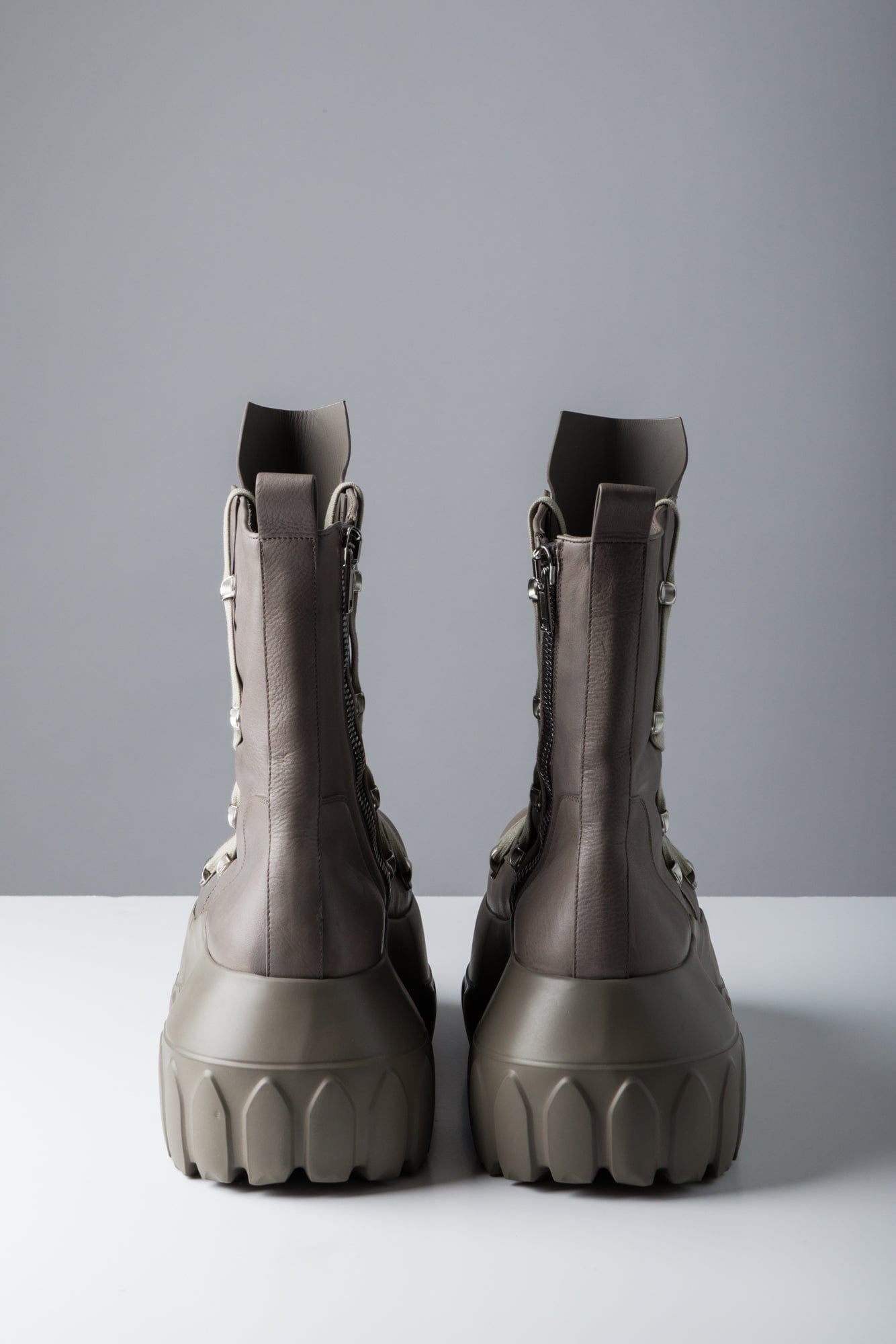 Rick Owens Megalaced Mega Tractor in Dust SS25 back