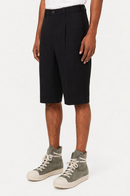 Rick Owens Mens Work Shorts in Black side