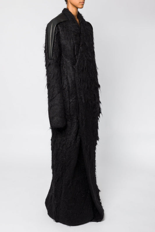 Rick Owens Officer Coat in Black side