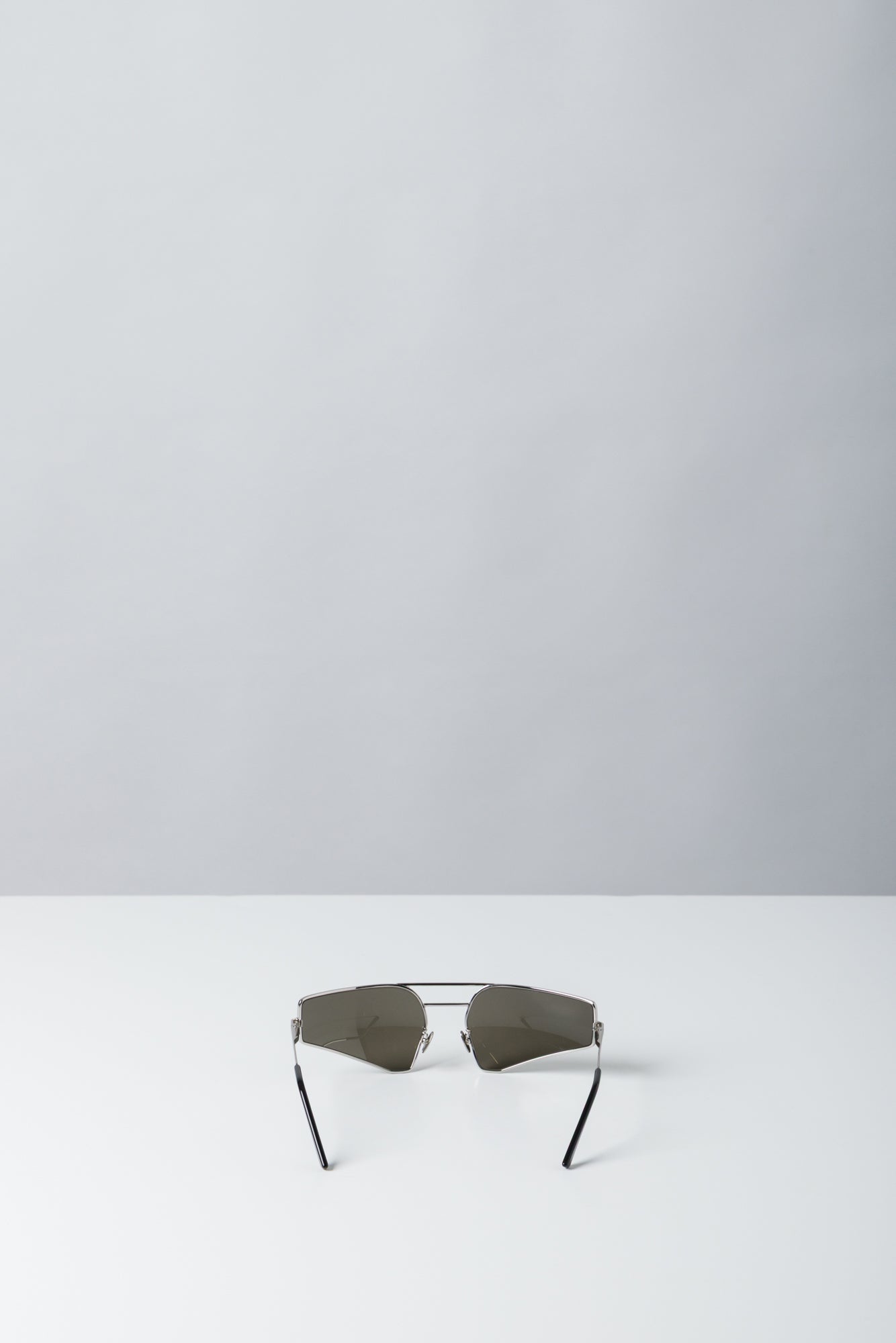 Rick Owens Prong Sunglasses in Silver SS25 back