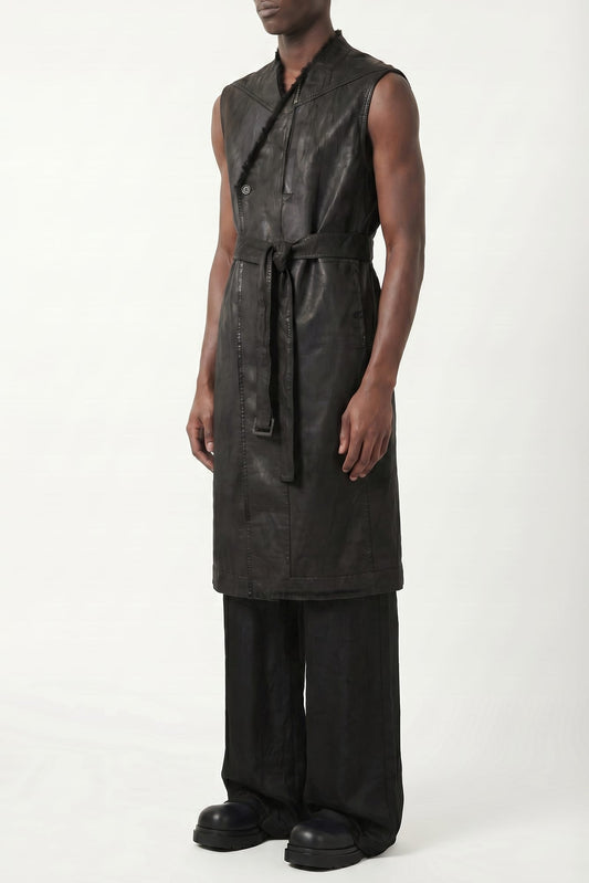 Rick Owens SL Temple Coat in Black side