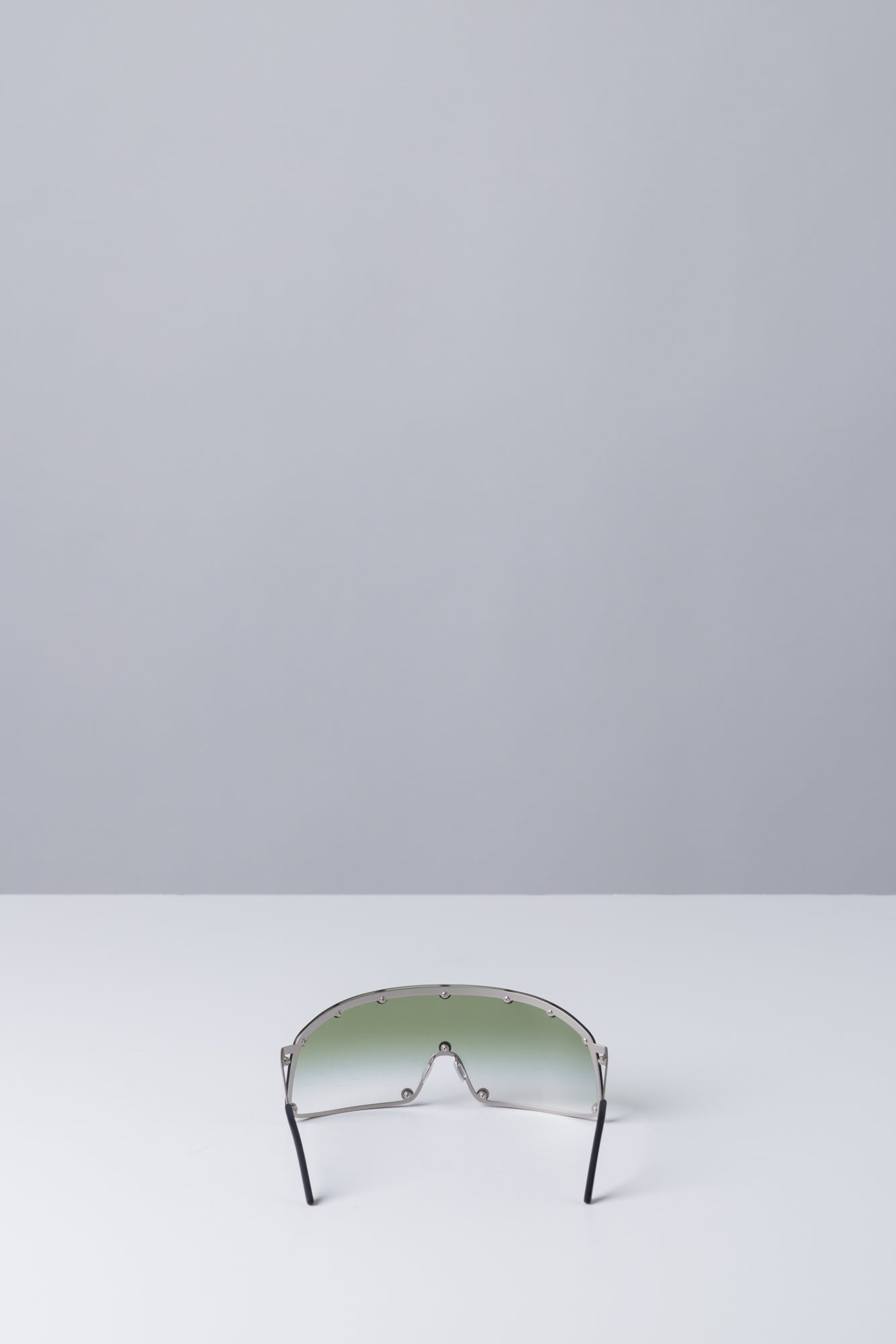 Rick Owens Shielding Sunglasses in Silver back 2