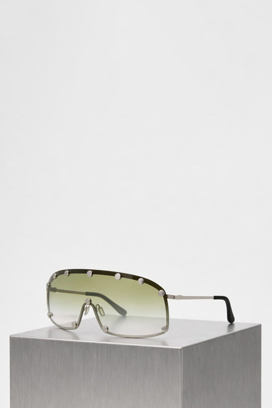 Rick Owens Shielding Sunglasses in Silver and Bosco side