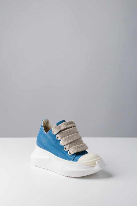 Rick Owens DRKSHDW Jumbo Laces Abstract Low Sneaks in Toothpaste / Milk side