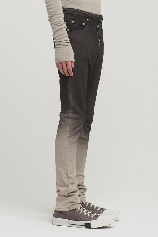 Rick Owens DRKSHDW Detroit Cut Denim in Pearl Degrade side