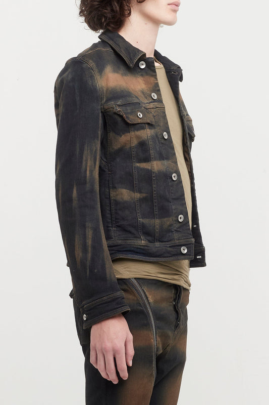 Rick Owens DRKSHDW Trucker Jacket in Mud side