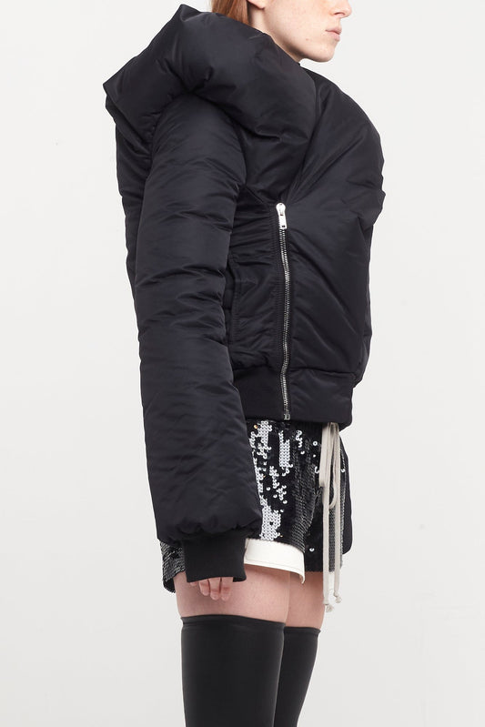 Rick Owens DRKSHDW Womens Doll Bomber in Black side