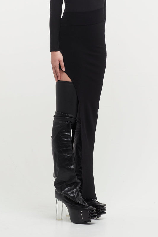 Rick Owens Edfu Ankle Skirt in Black side