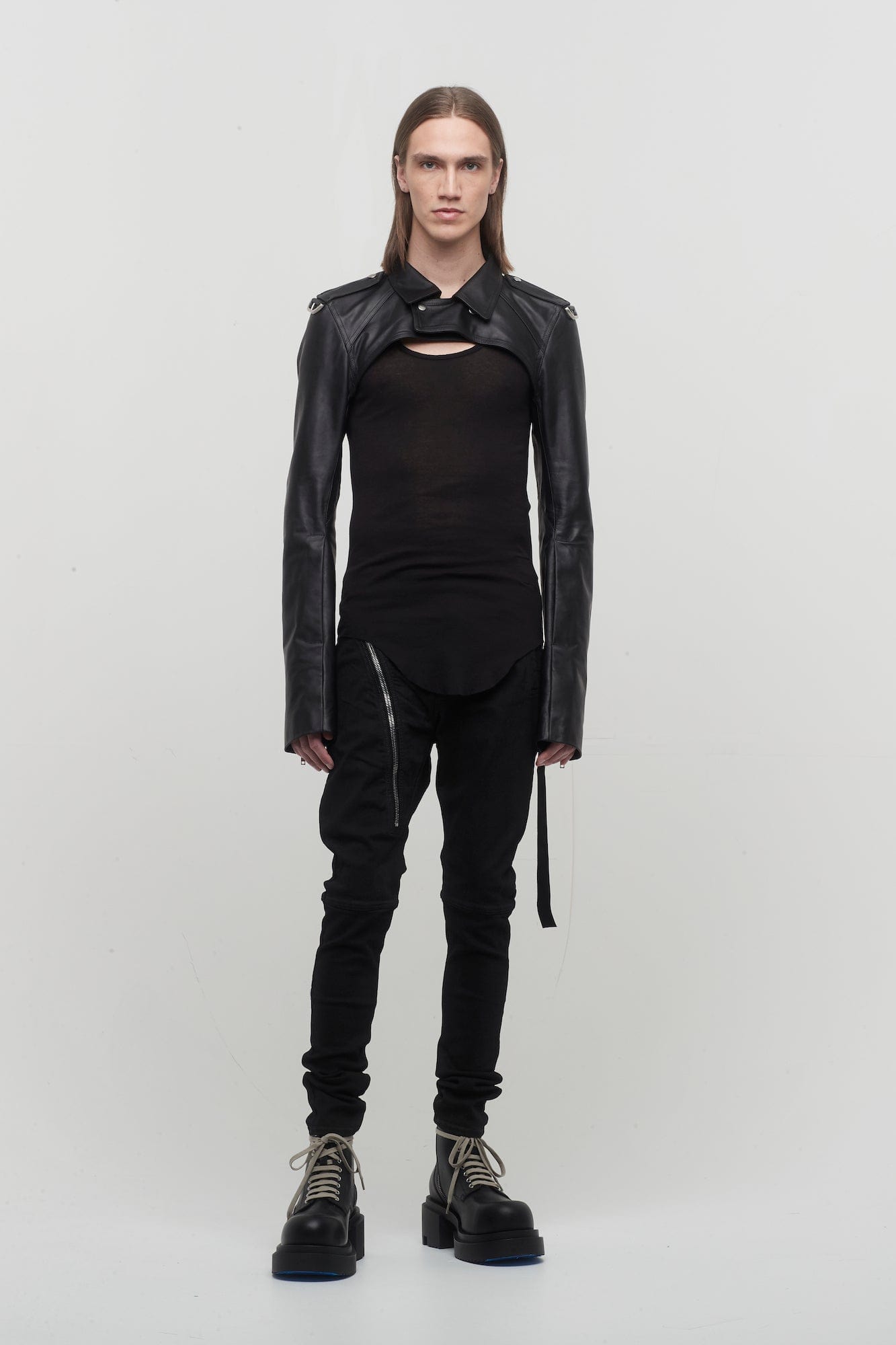 Rick Owens DRKSHDW Aircut Denim Pants in Black full look